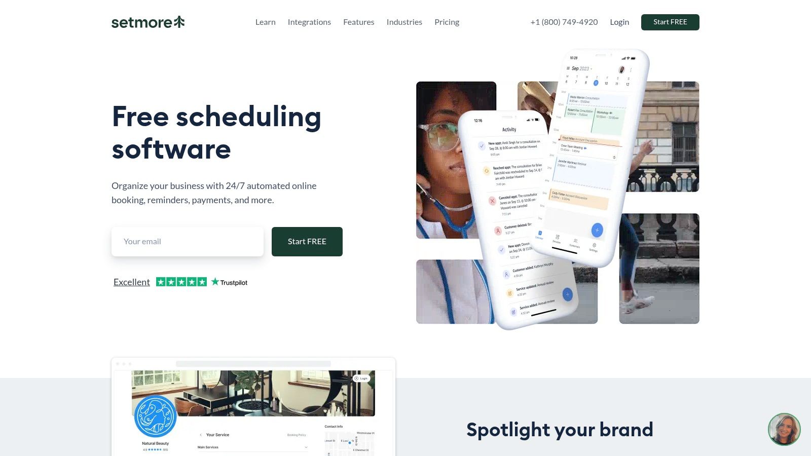 Setmore: Best Free Plan for Small Teams