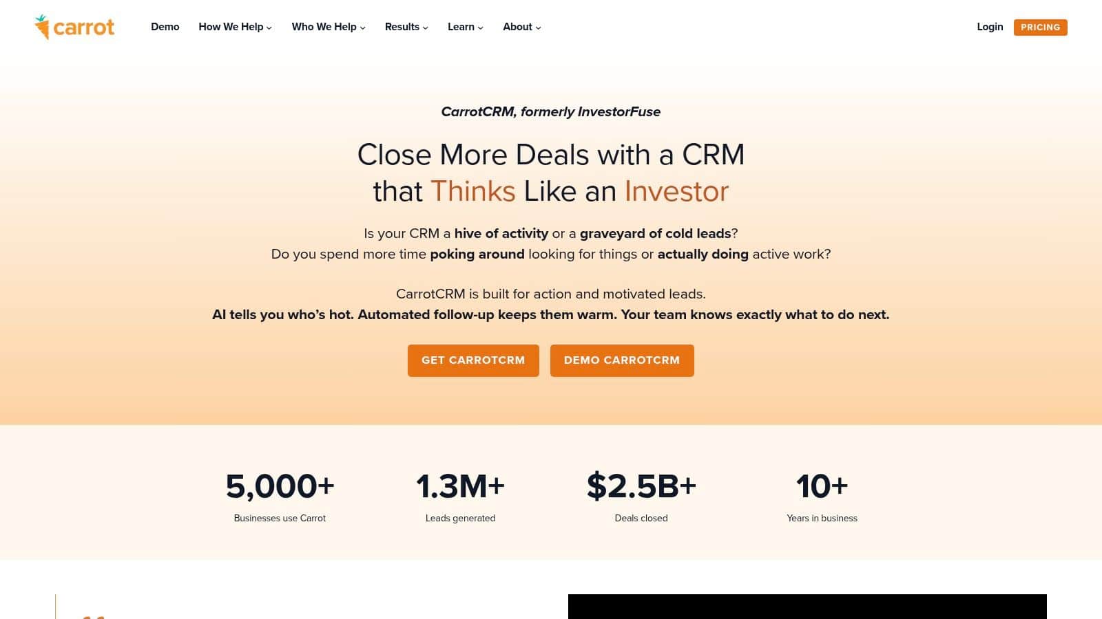 CarrotCRM (formerly InvestorFuse)